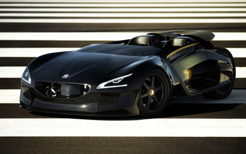 Black Concept Car — Dramatic, 3d Render, Race Track