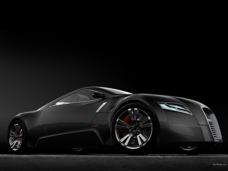 Black Concept Car — Dramatic, 3d Render, Wheel