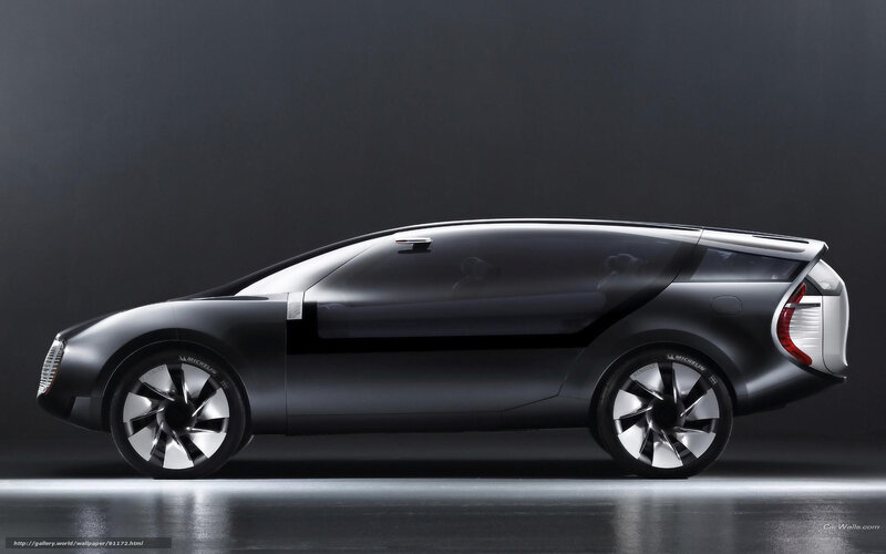 Black Concept Car — Dramatic, 3d Render, Wheels, Tires