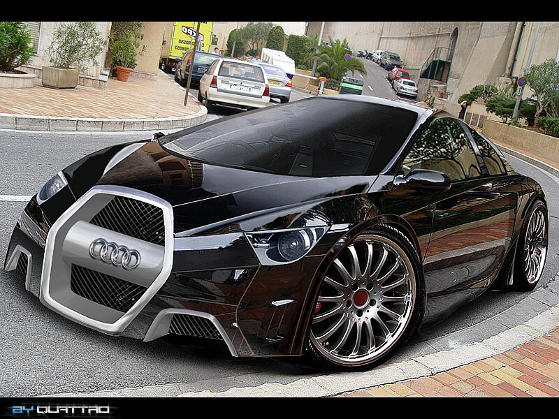 Black Concept Car — Dramatic, Afternoon, Digital Art