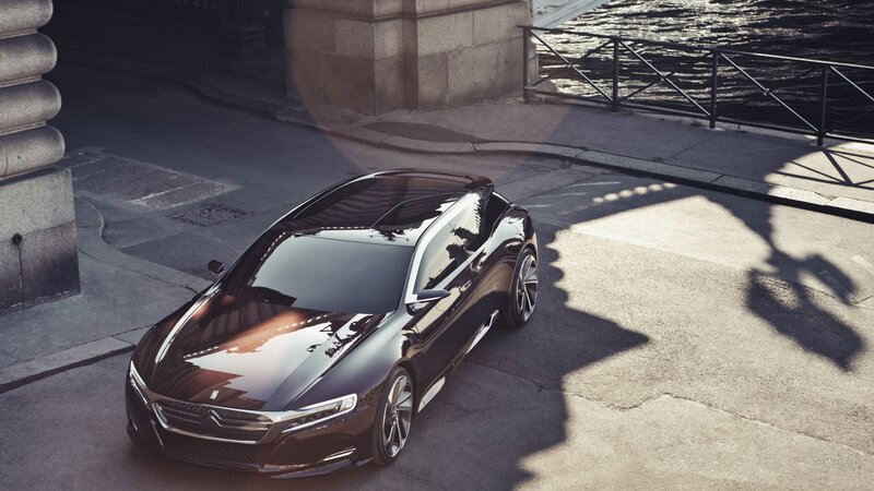 Black Concept Car — Dramatic, Afternoon, Photograph, River