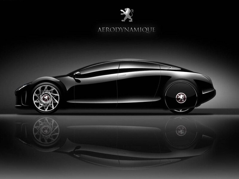 Black Concept Car — Dramatic, Digital Art