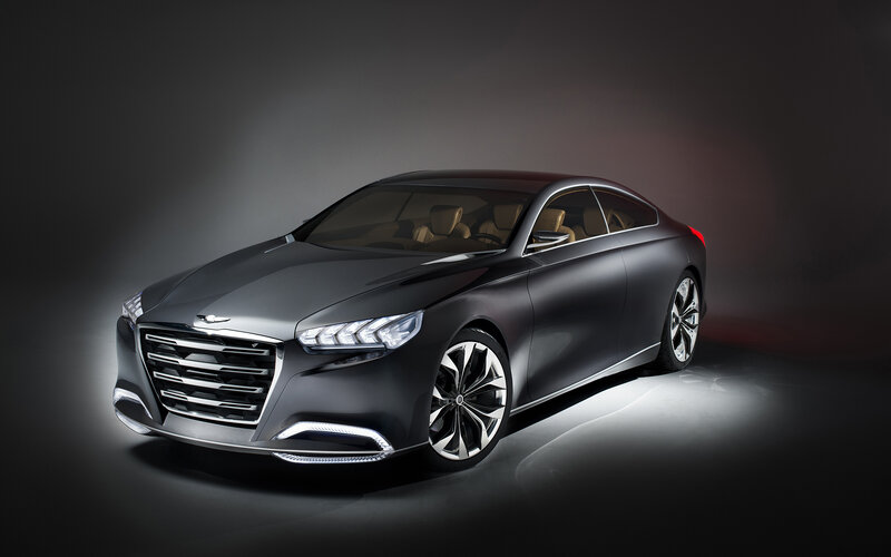 Black Concept Car — Dramatic, Photograph, Headlights, Wheels