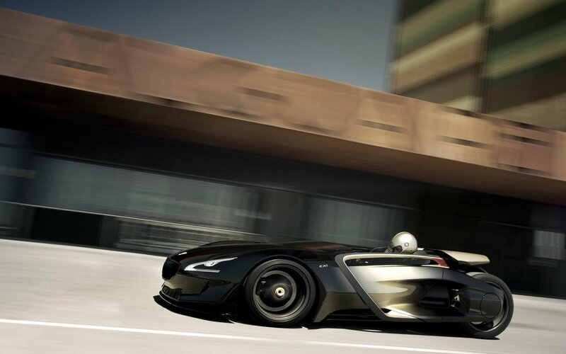 Black Concept Car — Dynamic, Afternoon, 3d Render