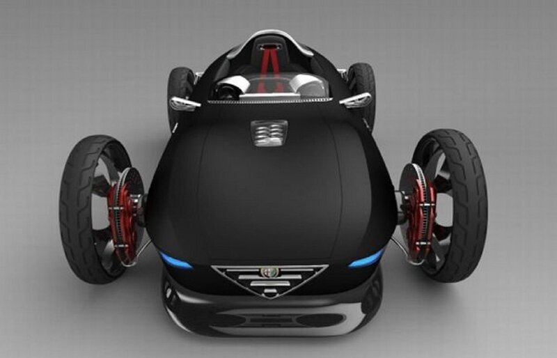 Black Concept Car — Futuristic, 3d Render