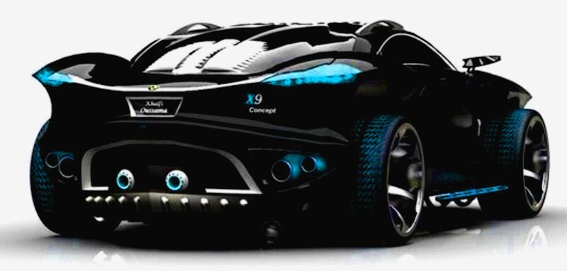 Black Concept Car — Futuristic