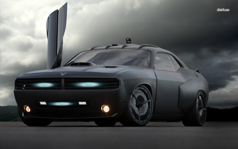 Black Concept Car — Gray, Dramatic, Digital Art