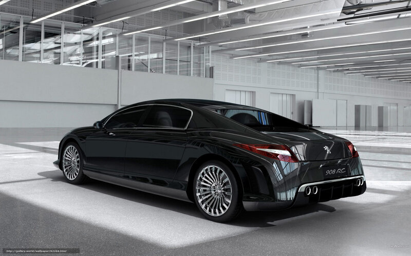 Black Concept Car — Modern, 3d Render, Factory, Wheels