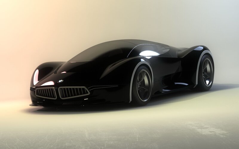 Black Concept Car — Neutral, 3d Render