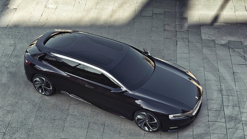 black concept car on pavement