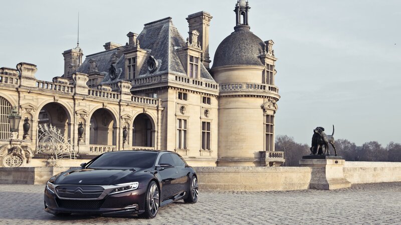 Black Concept Car — Serene, Afternoon, Photograph, Building