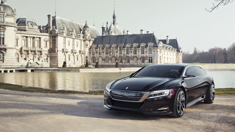 Black Concept Car — Serene, Afternoon, Photograph, Castle