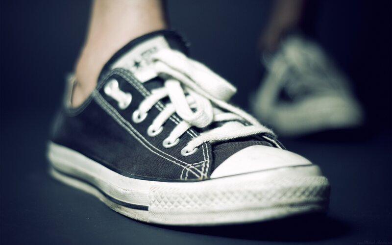 black converse sneaker