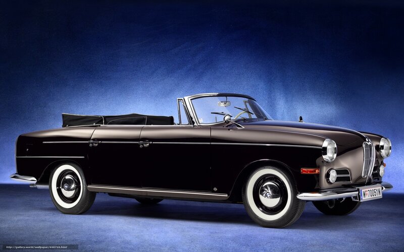 Black Convertible Car — Blue, Dramatic
