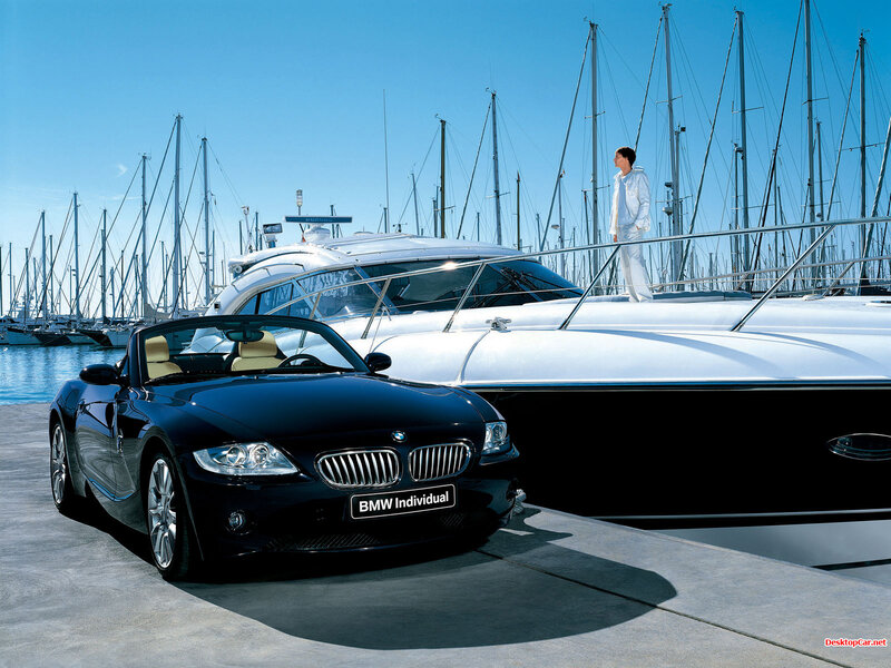 Black Convertible Car — Blue, Serene