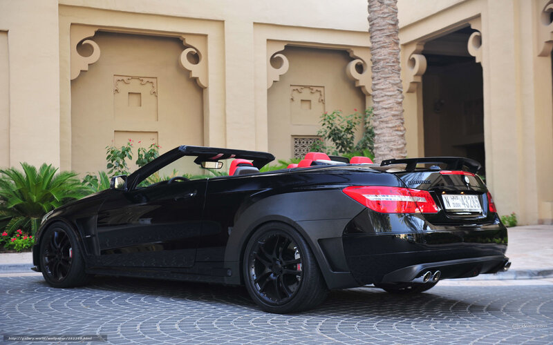 Black Convertible Car — Calm, Afternoon, Photograph, Building, Palm Tree