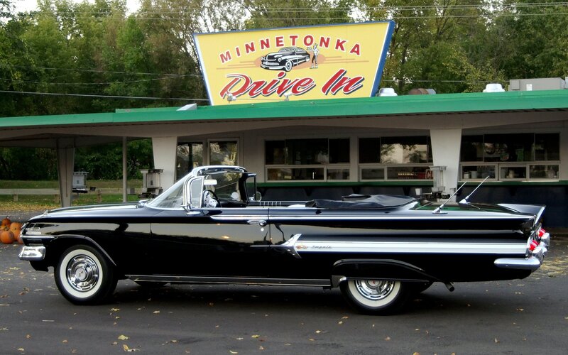 Black Convertible Car — Calm, Autumn