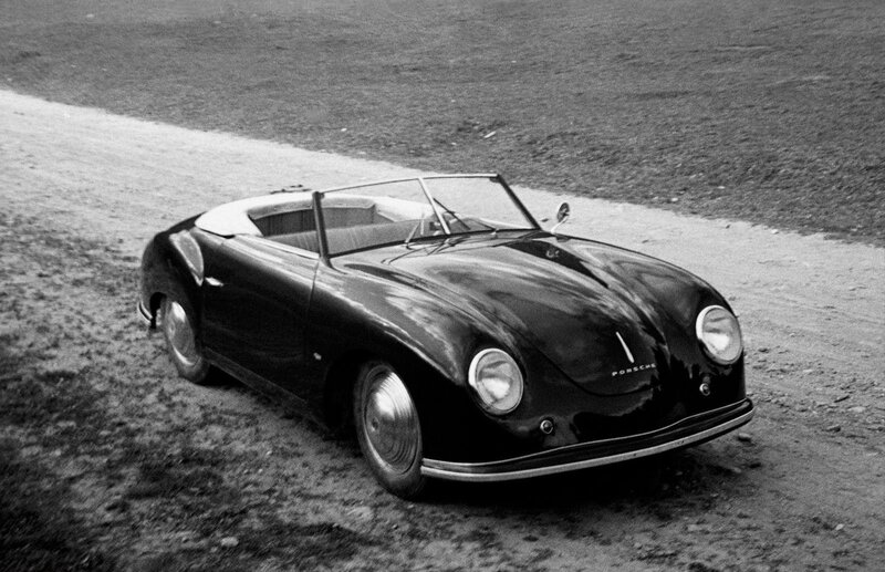 Black Convertible Car — Calm, Photograph, Dirt Road