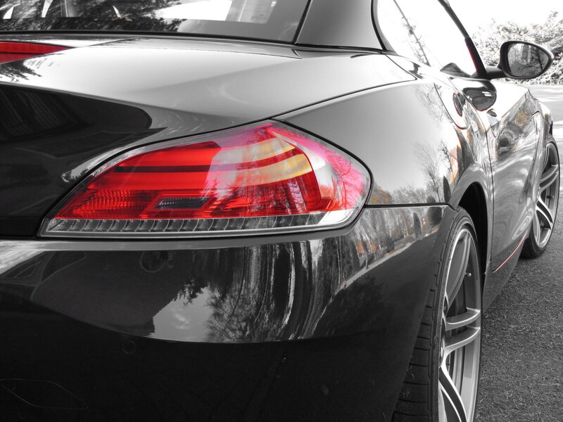 Black Convertible Car — Calm, Photograph, Taillight
