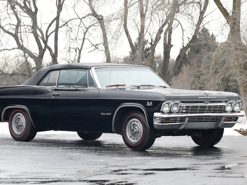 Black Convertible Car — Calm, Winter