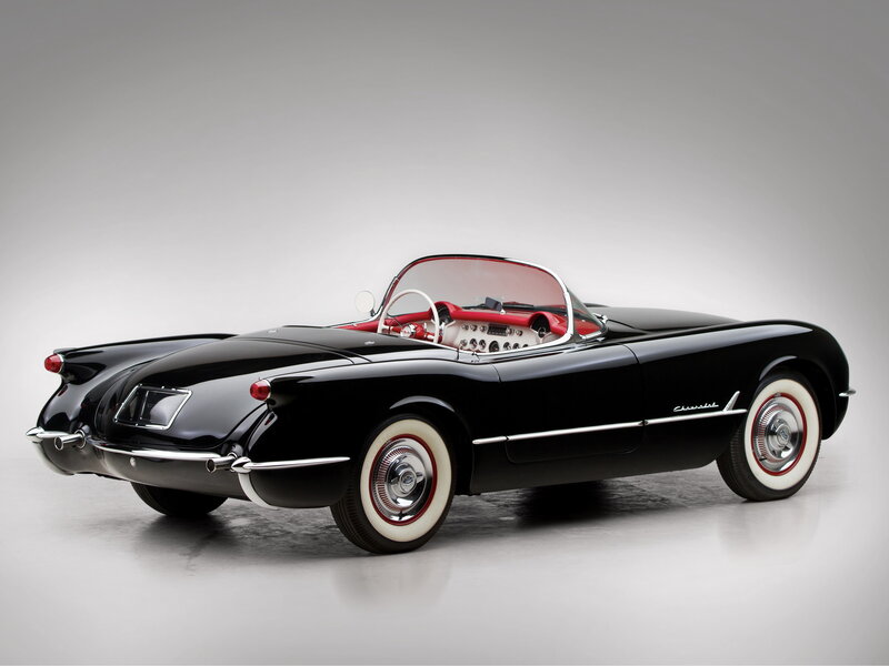 Black Convertible Car — Classic, Photograph, Red Interior