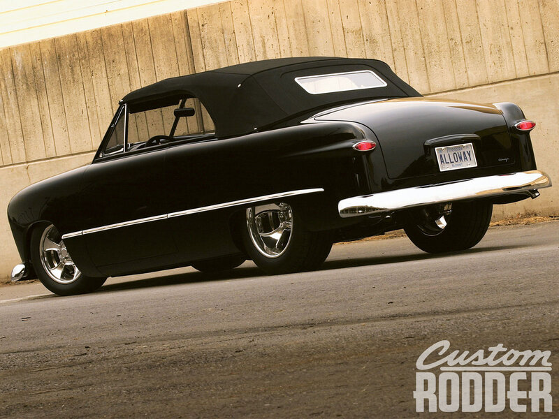 Black Convertible Car — Dramatic, Afternoon, Photograph, Concrete Wall