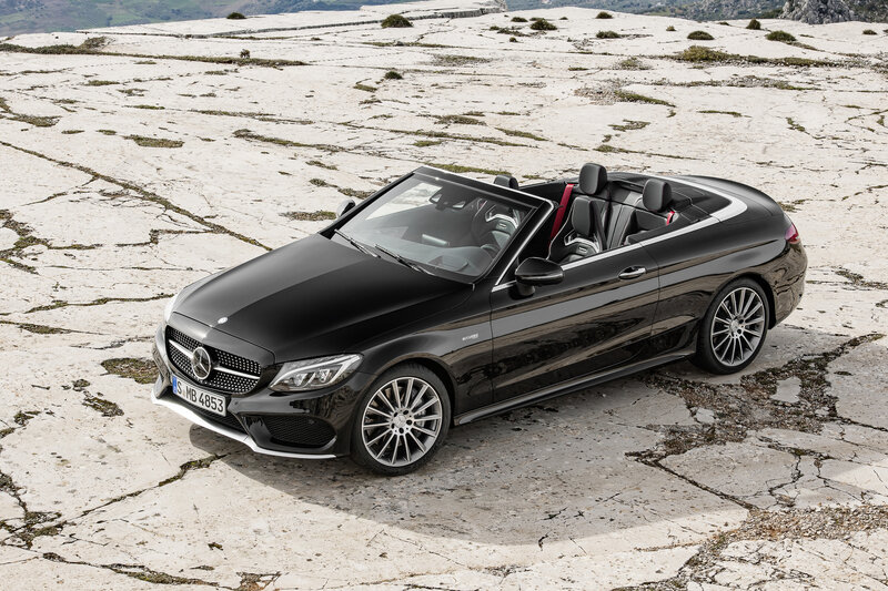 Black Convertible Car — Dramatic, Afternoon, Photograph, Road