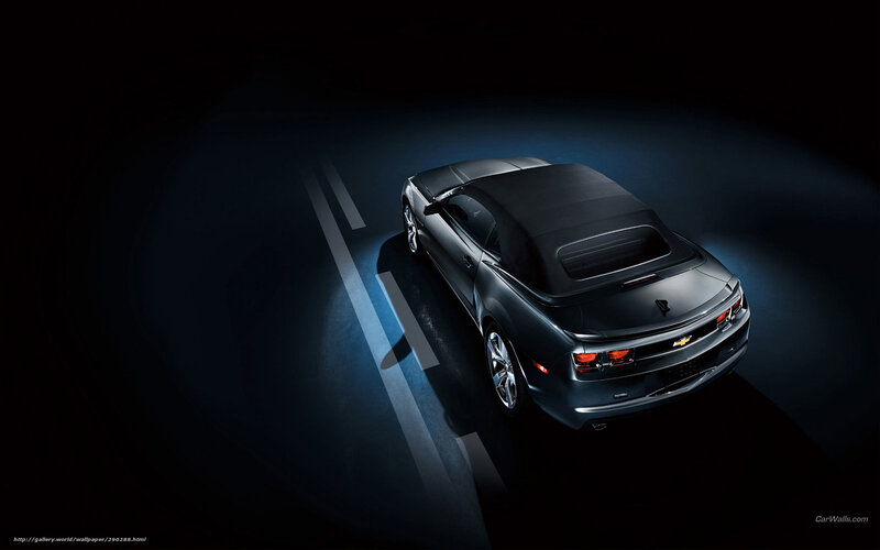 Black Convertible Car — Dramatic, Night, Photograph, Road Lines