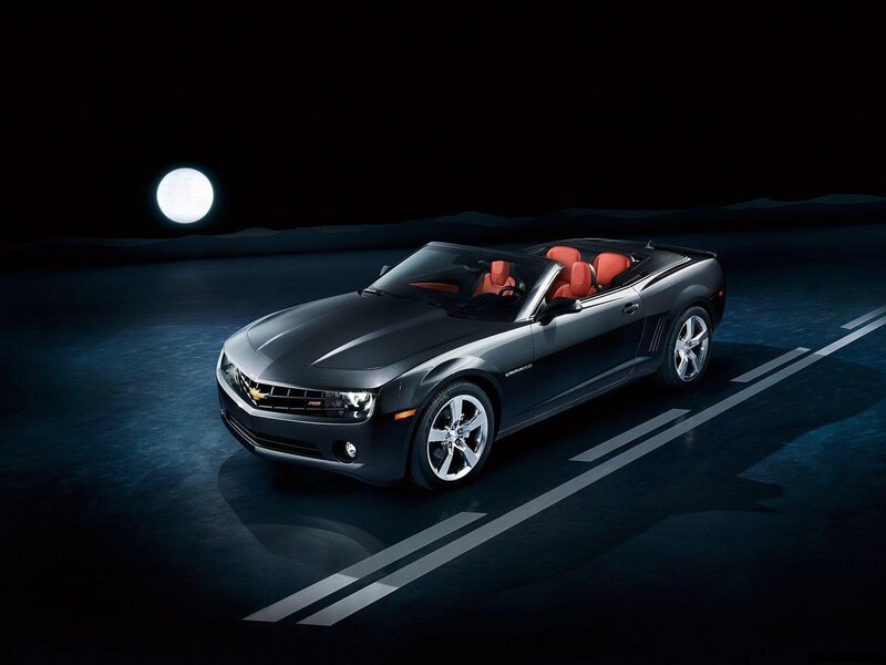 Black Convertible Car — Dramatic, Night