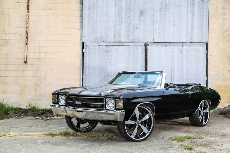 Black Convertible Car — Dramatic, Photograph, Building, Concrete