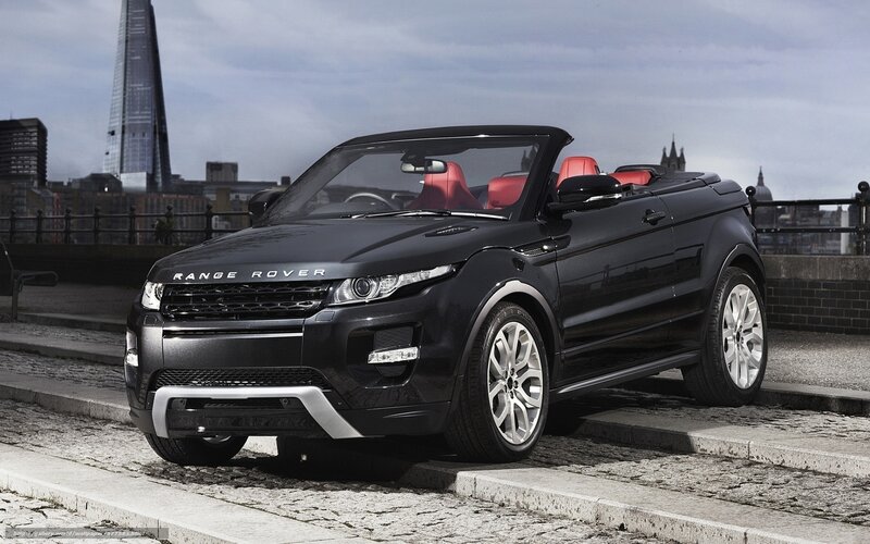 Black Convertible Car — Dramatic, Photograph, City Skyline