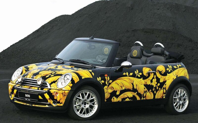 Black Convertible Car — Dramatic, Photograph, Flowers