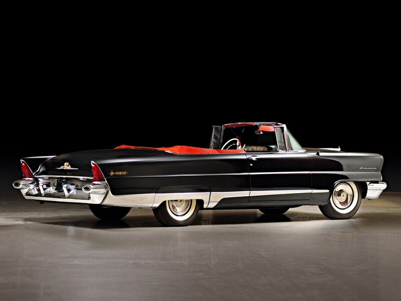 Black Convertible Car — Dramatic, Photograph, Red Interior, Chrome Details, White-walled Tires, Silver, Red