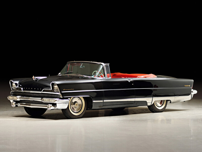 Black Convertible Car — Dramatic, Photograph, Red Interior, Chrome Trim, White-walled Tires