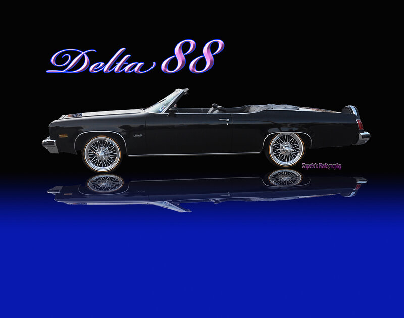 Black Convertible Car — Dramatic, Photograph, Reflection