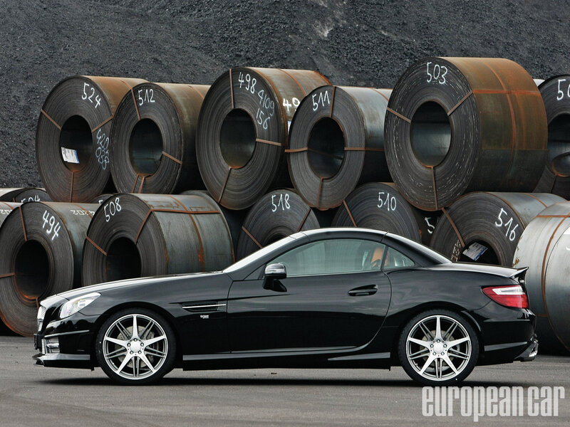 Black Convertible Car — Dramatic, Photograph, Steel Coils