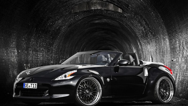 Black Convertible Car — Dramatic, Photograph, Tunnel
