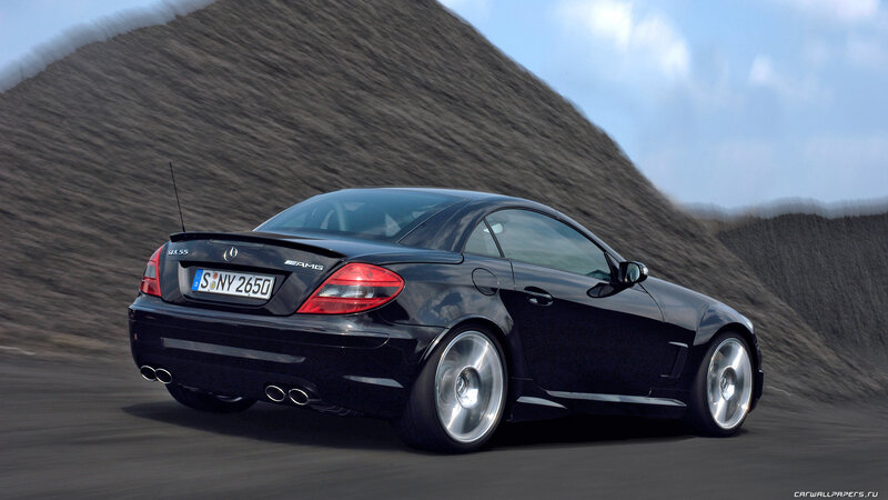 Black Convertible Car — Dynamic, Afternoon, 3d Render