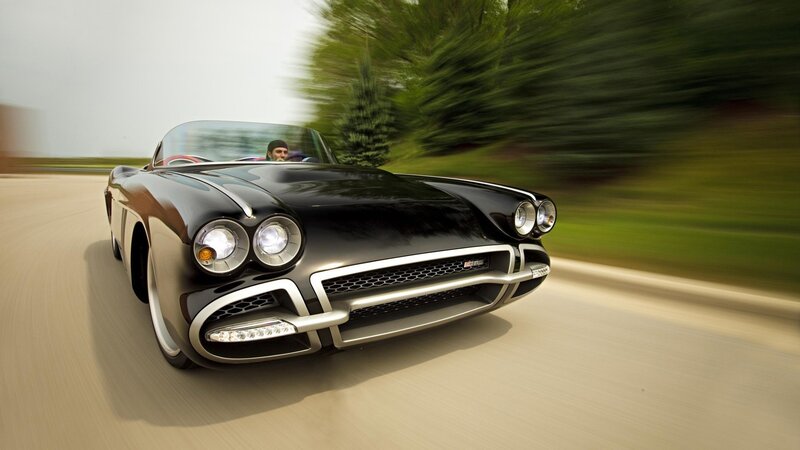 Black Convertible Car — Dynamic, Afternoon, Photograph, Driver, Road, Trees