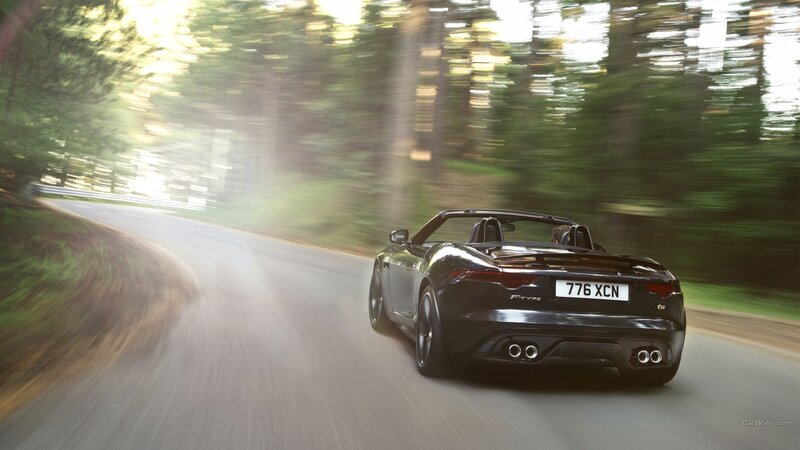 Black Convertible Car — Dynamic, Afternoon, Photograph, Road, Trees