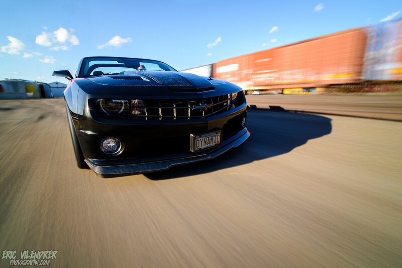 Black Convertible Car — Dynamic, Afternoon, Photograph, Train