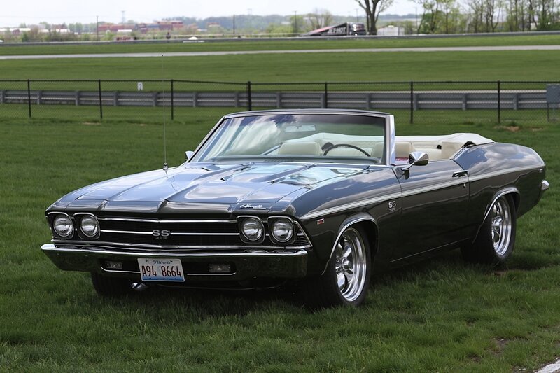 Black Convertible Car — Green, Calm