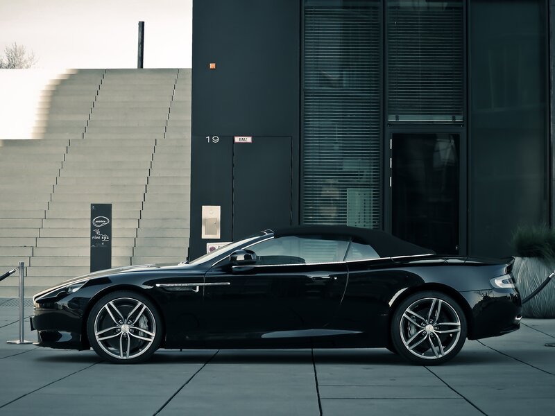 Black Convertible Car — Modern, Photograph