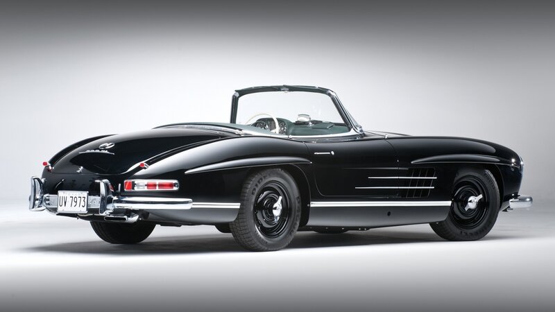 Black Convertible Car — Neutral, Photograph, License Plate, Windshield
