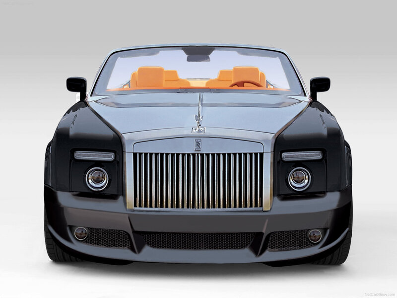 Black Convertible Car — Neutral, Photograph, Orange Seats