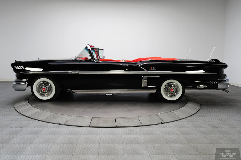 Black Convertible Car — Neutral, Photograph, Red Interior, White-walled Tires