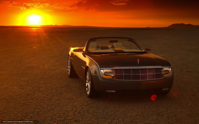 Black Convertible Car — Orange, Dramatic