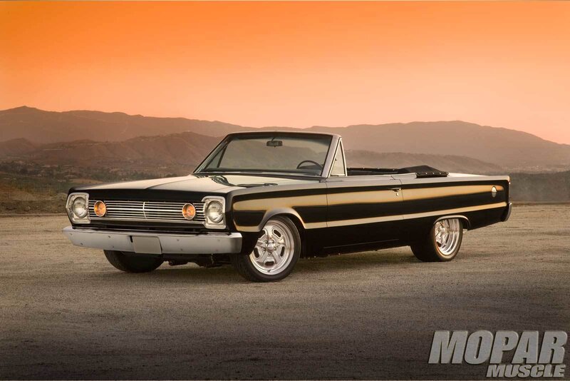 Black Convertible Car — Orange