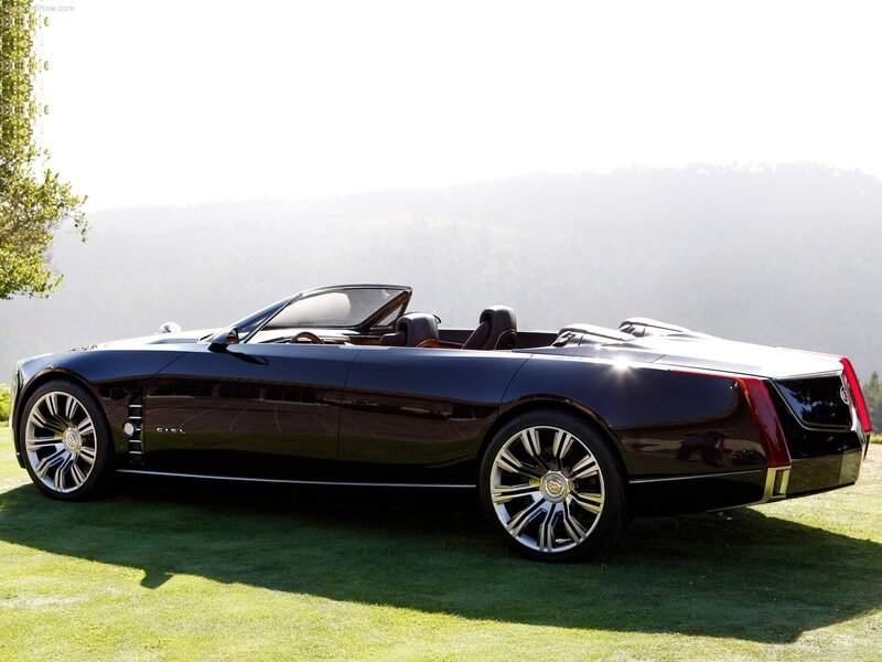 Black Convertible Car — Serene, Afternoon, Photograph, Grass, Trees, Hills