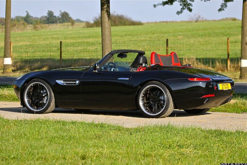 Black Convertible Car — Serene, Afternoon, Photograph, Grass, Trees, Road